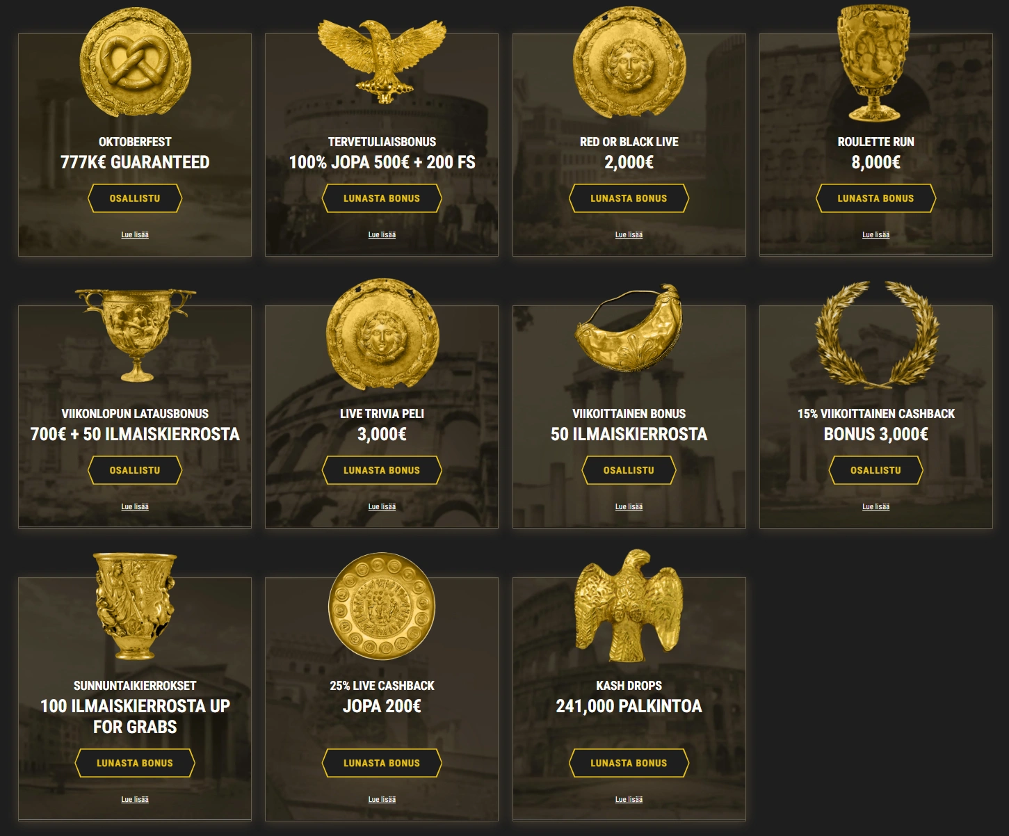 Casinoly Bonukset ja kampanjat