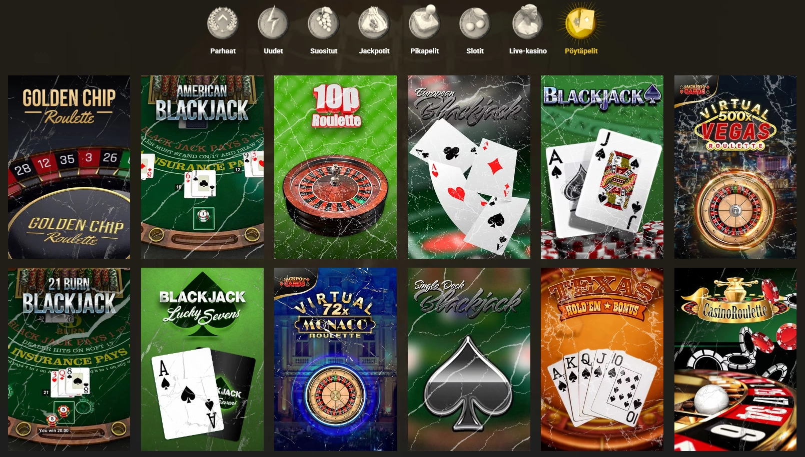 Casinoly Pöytäpelit ja strategiapelit